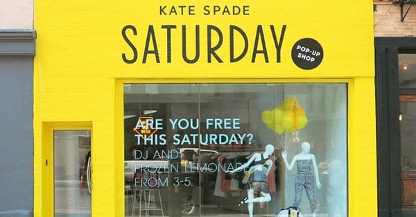 luxury fashion brand kate spade experiential pop up