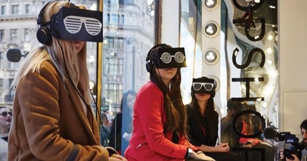 virtual reality fashion experiential marketing and window display 